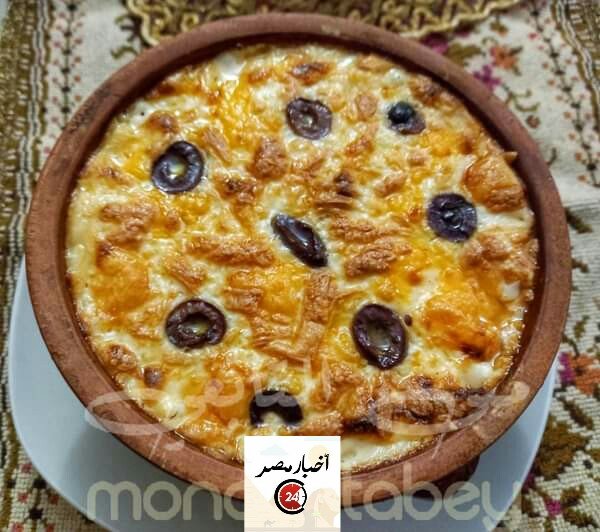 طاجن مكرونه بالصوص الابيض
